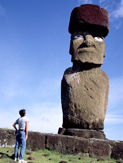 Monolithische Statue auf Ahu Ko Te Riku, ca. 1000-1600 von Unbekannt Unbekannt